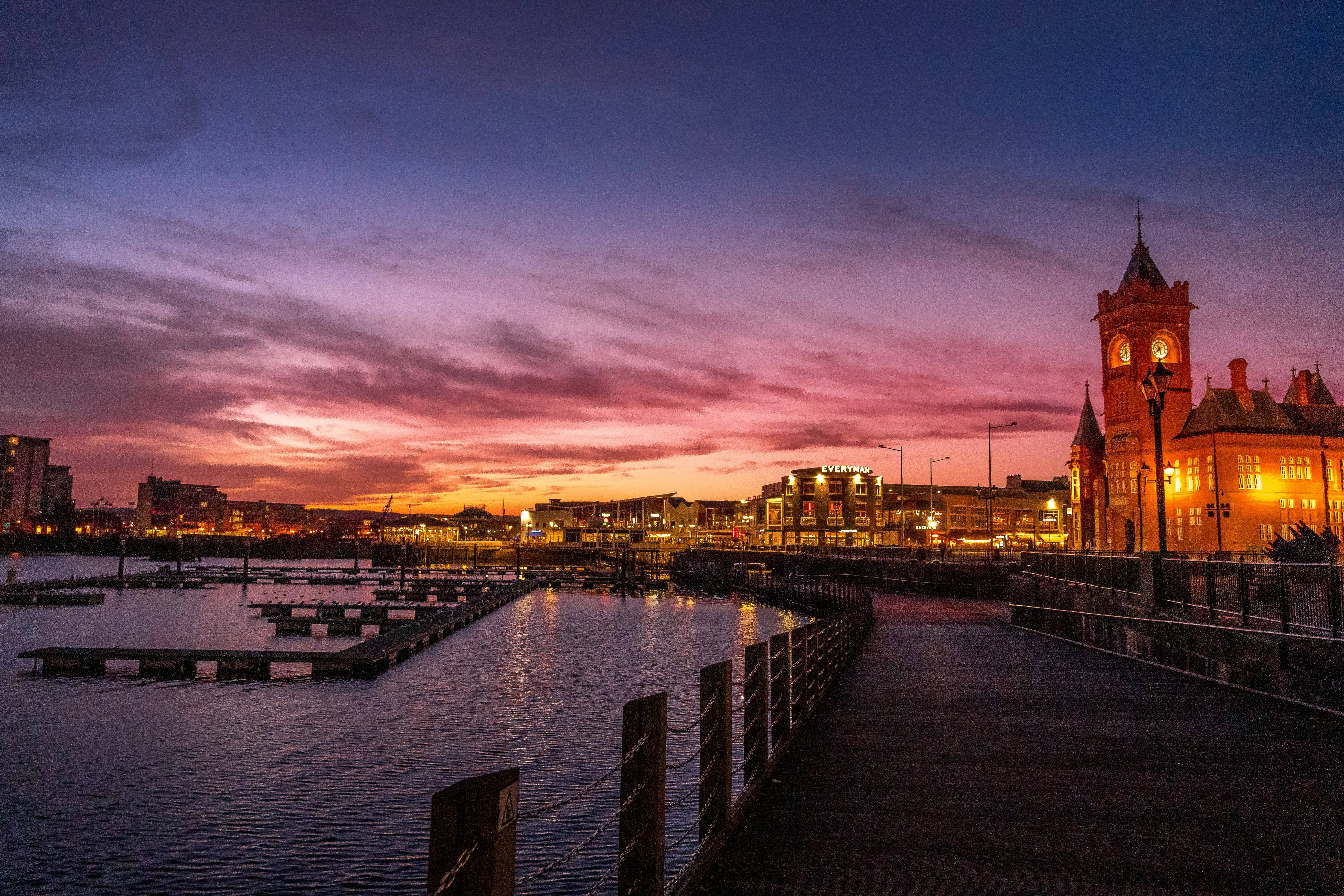 Cardiff City Sunset